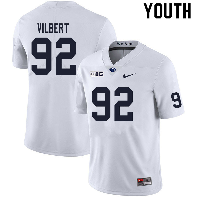 Youth #92 Smith Vilbert Penn State Nittany Lions College Football Jerseys Sale-White - Click Image to Close
